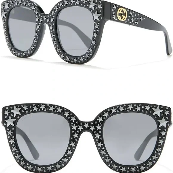 Gucci | Accessories | Gucci Black Starstudded Sunglasses  display picture 3